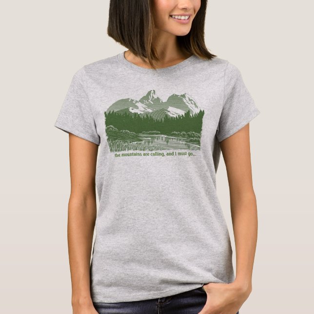 Les montagnes appellent... T-shirt design (Devant)