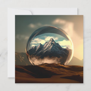 Les montagnes dans un globe à bulles