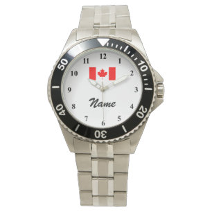 Les montres des hommes avec le nom fait sur