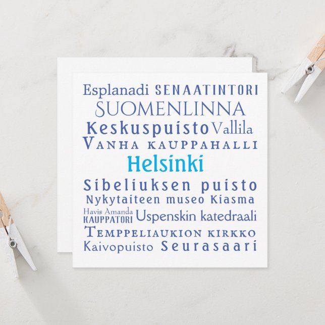 Les monuments d'Helsinki (Devant/Arrière en situation)