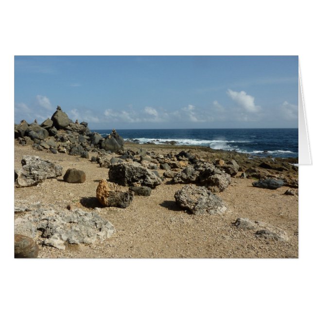 Les monuments rocheux sur la côte d'Aruba (Devant horizontal)