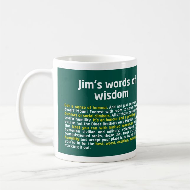 Les mots de sagesse de Jim Mug (Gauche)