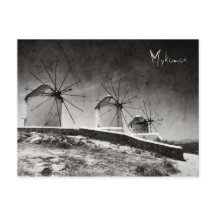 Les moulins à vent de Mykonos 2 - Carte postale