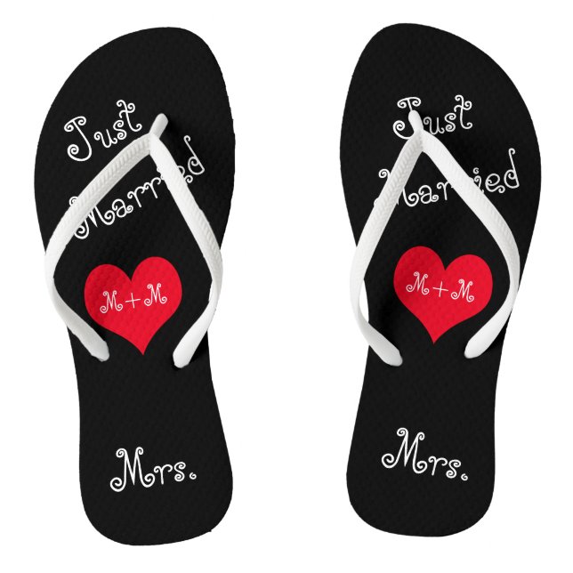 Les Mrs. de Mr. & Mrs. Just Married Tongs (Semelle)