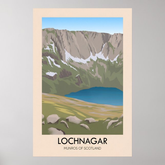Les Munros du Lochnagar en Écosse Affiche de voyag (Devant)