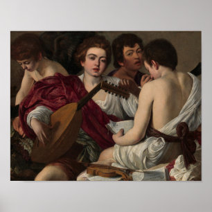 Les musiciens par Caravage Impression