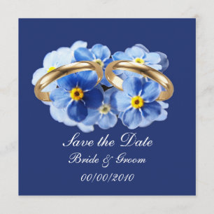 Les myosotis des marais, sauvent la carte de date