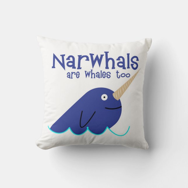 les narwhals sont coussin de baleines trop (Recto)
