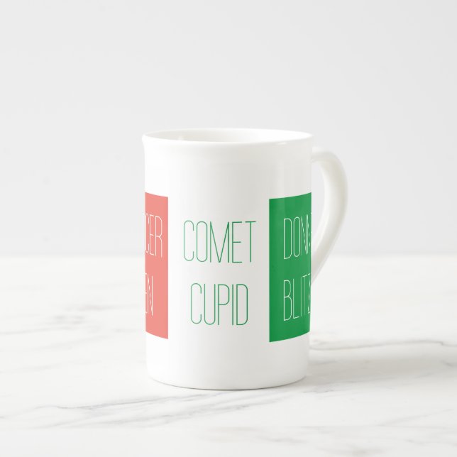 LES NOMS DE RÉINDEURS Bone China Mug (Devant droit)