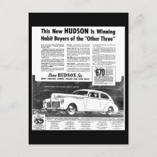 Les nouvelles cartes postales Hudson 1940