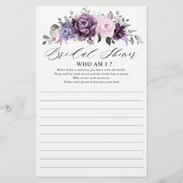 Les nuances de pourpre Dusty fleurissent Qui suis- (Devant)