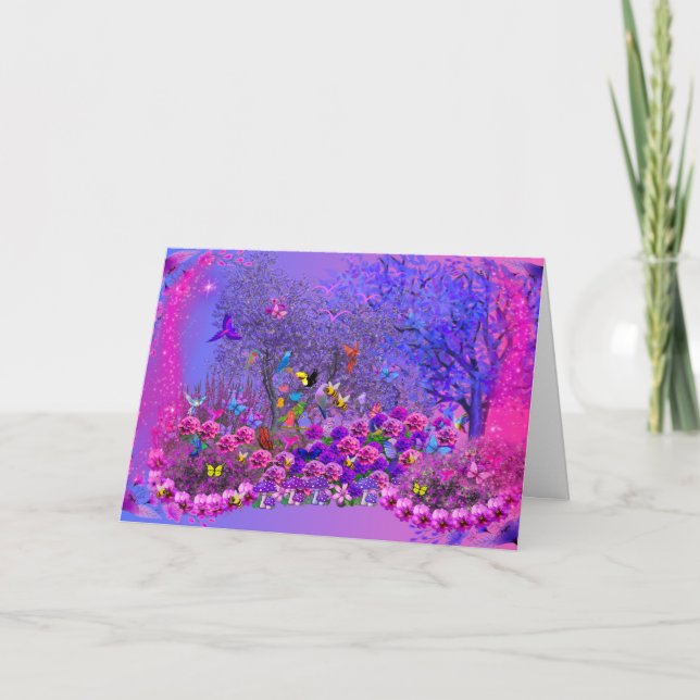 Les Oiseaux Dans La Carte De Voeux Bush (Devant)