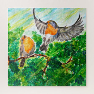Les oiseaux du puzzle de printemps
