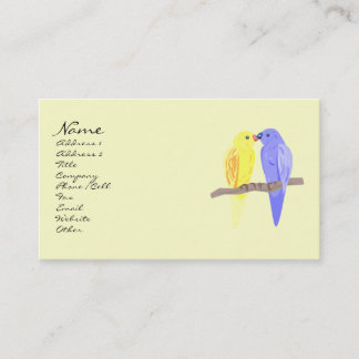 Les oiseaux en Amour Carte de visite