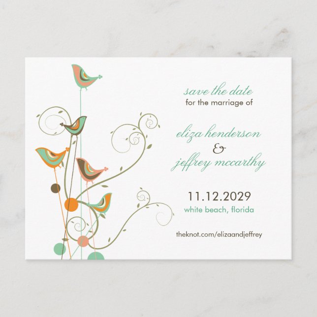 Les oiseaux et les remous d'été sauvent la carte (Devant)