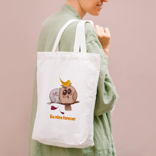 Les oiseaux mignons sur un Sac fourre-tout à branc