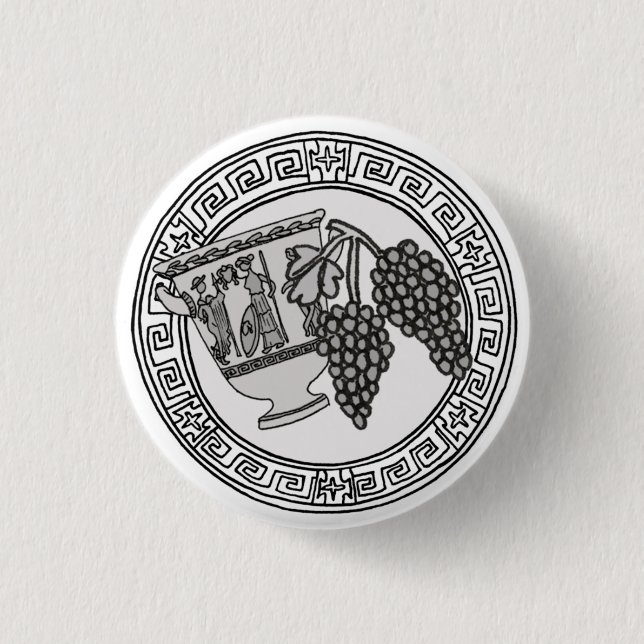 Les Olympiens ! Symbole Dionysos/Bacchus badge (Devant)