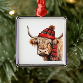 Les ornements de Noël de la vache Highland
