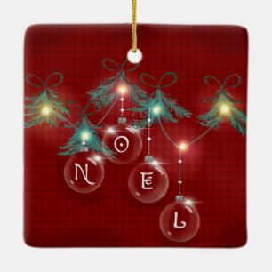 Les ornements Vintages de Noel des lumières de Pi