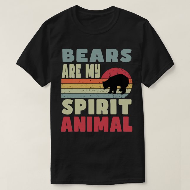 Les ours sont mon esprit animal T-shirt (Design devant)