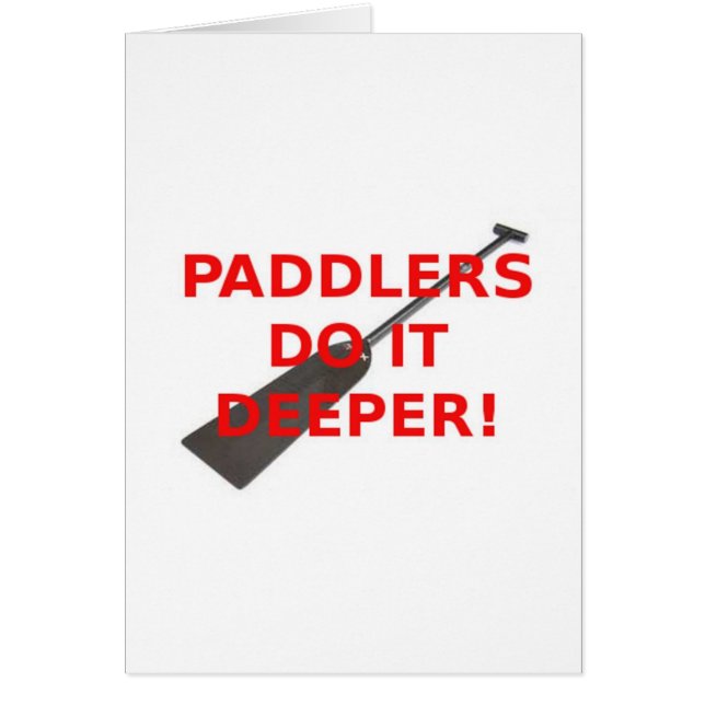Les Paddlers le font une vitesse plus profonde de (Devant)