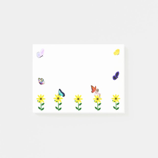 Les papillons et les notes Post-it® des fées (Devant)
