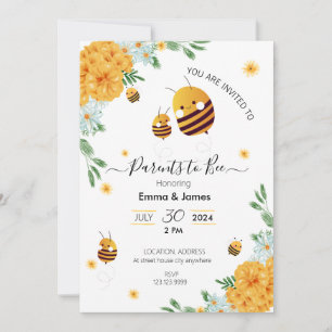 les parents à être bébé douche invitations