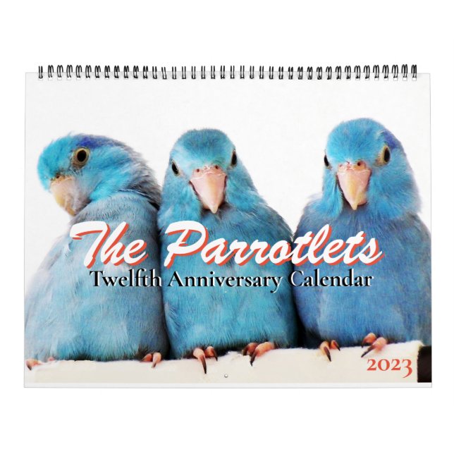 Les Parrotlets 2023 Calendrier des 12 ans (Protection)