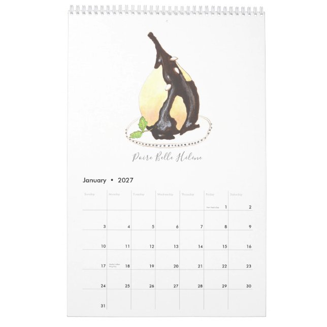 Les Pâtisseries Françaises  Calendrier (Jan 2027)
