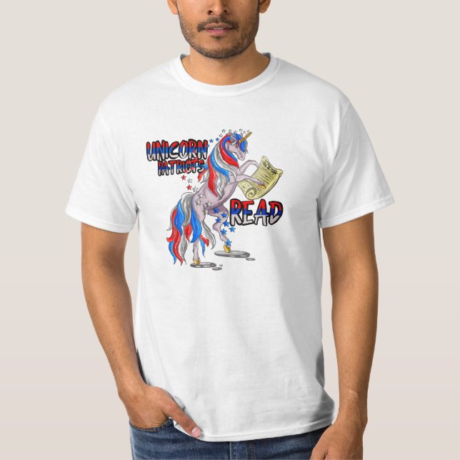 Les Patriotes de la Unicorne lisent T-shirt (Devant)