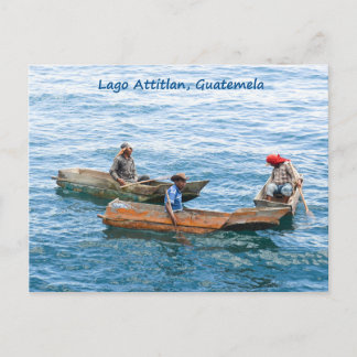 Les pêcheurs de Lago Atitlan sur la carte postale 