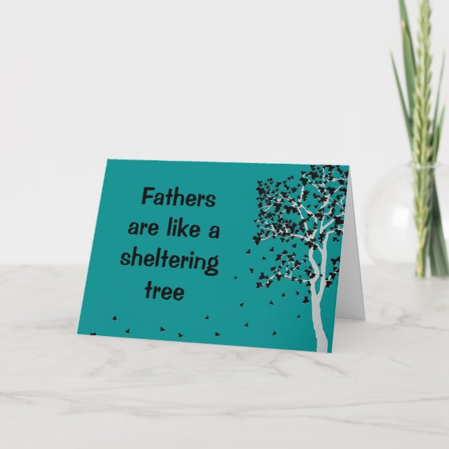 Les pères sont comme un arbre abritant ~ carte Pap (Devant)
