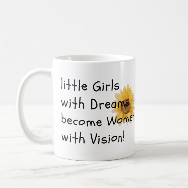 Les Petites Filles Deviennent De Fortes Femmes Mug (Gauche)