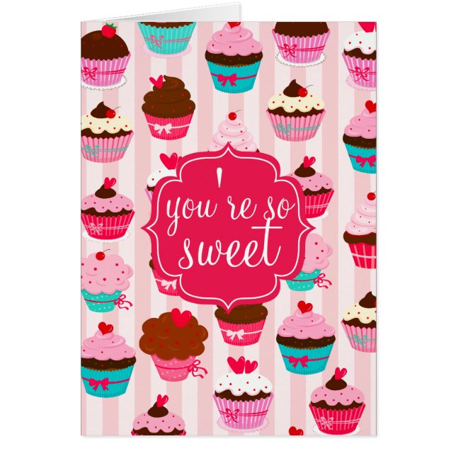 Les petits gâteaux roses modernes vous êtes si (Devant)