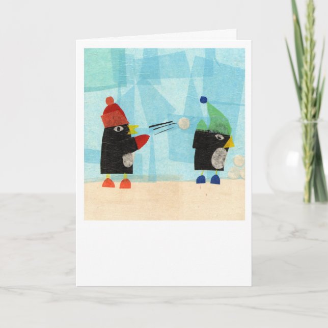 Les pingouins de Noël ! Carte de voeux (Devant)