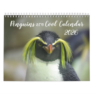 Les pingouins sont le Calendrier Cool 2025 avec de