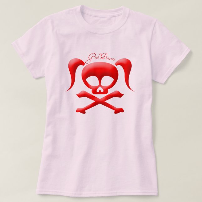 Les pirates de fille ont adapté le T-shirt de (Design devant)