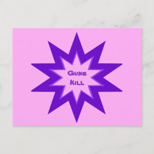 Les pistolets violets et roses tuent la carte post