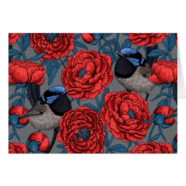 Les pivoines et les brunes (Devant horizontal)