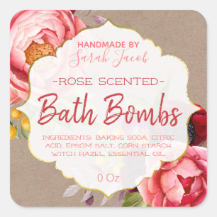 Les pivoines vintages sur les Étiquettes de la bom