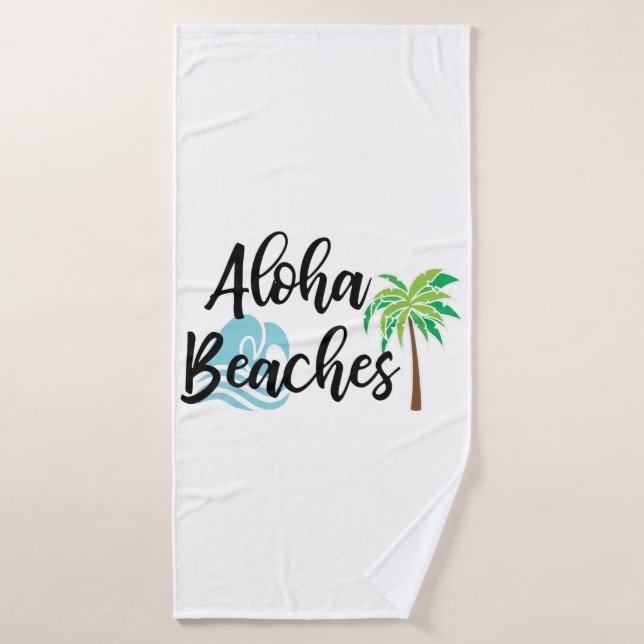 les plages d'aloha (Serviette de bain)