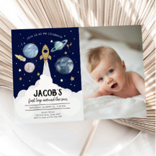 Les Planètes spatiales Extérieures Boy Invitation