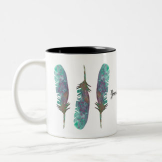 Les plumes d'aquarelle ont personnalisé la tasse