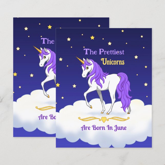 Les Plus Belles Unicornes Sont Nées En Juin (Devant / Derrière)