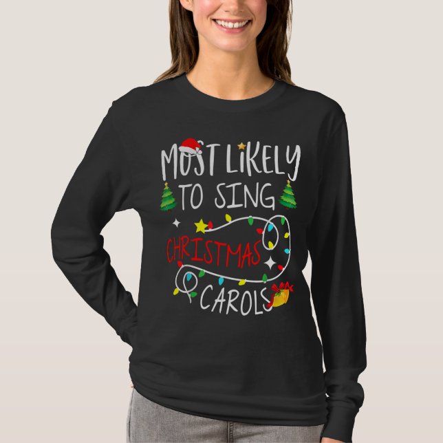 les plus susceptibles de t-shirts de noël à chante (Devant)