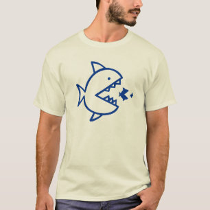 Les poissons mangent le T-shirt du monde de