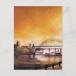 Les Ponts, Newcastle sur la carte postale Tyne