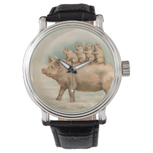 Les porcelets font un tour - amusement montre
