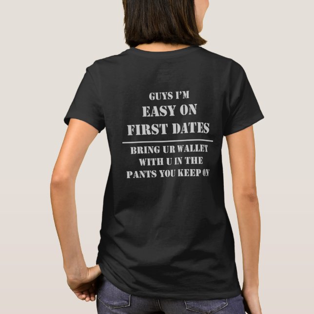 Les premières dates sont des T-shirts faciles (Dos)