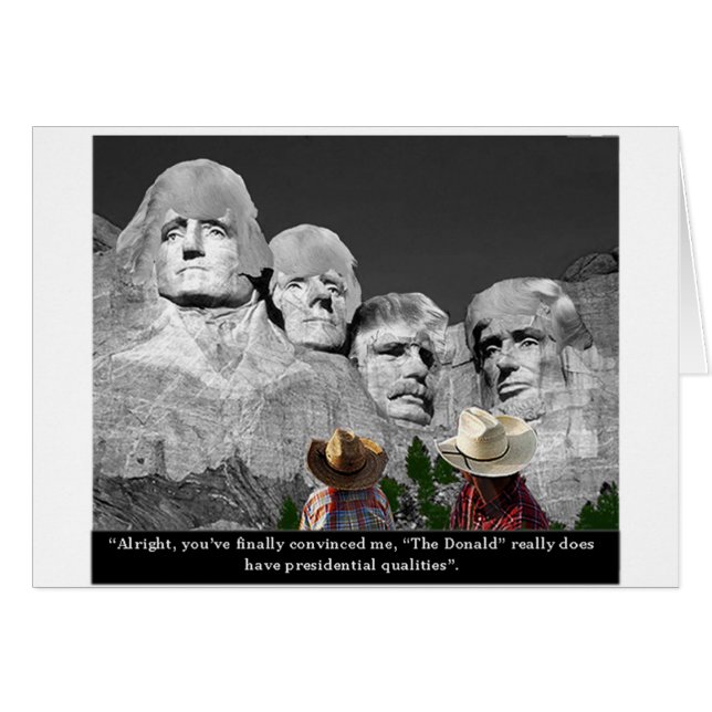 "Les qualités présidentielles du Donald's" (Devant horizontal)